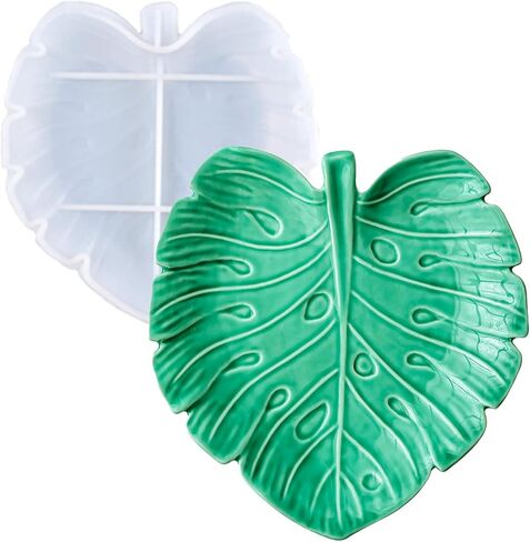 Wehous Leaf Silicone Molds for Resin Tropical Leaves Resin Tray Mold for Epoxy Casting Concrete Jewelry Candle Holder Storage Container Silicone Resin Mold for Art Craft Gift Home Decor in Saudi Arabia
