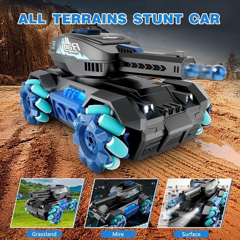 Y1 RC الزاحف مقياس رصاصة مائية سيارات التحكم عن بعد، أطفال 4WD معركة حيلة السيارة، جميع التضاريس RC شاحنة مع 360 درجة الدورية، لعبة هدية للبنين بنات أطفال in Kuwait