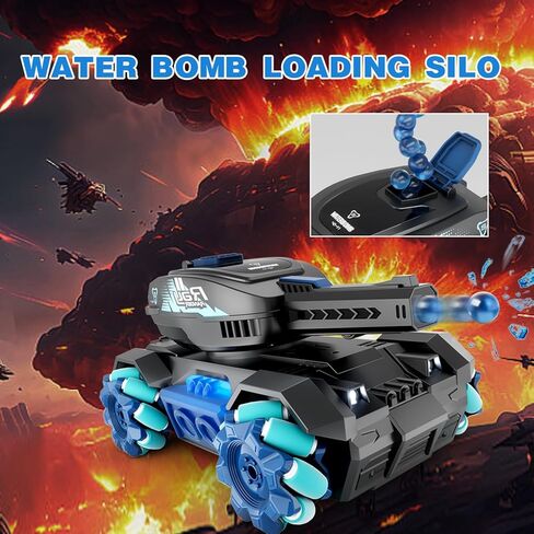 Y1 RC الزاحف مقياس رصاصة مائية سيارات التحكم عن بعد، أطفال 4WD معركة حيلة السيارة، جميع التضاريس RC شاحنة مع 360 درجة الدورية، لعبة هدية للبنين بنات أطفال in Kuwait
