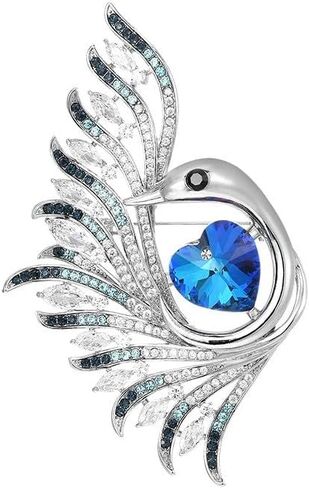 Animal Brooches for Women Pearl Rhinestones Animal Brooch Pin Cute Animal Jewelry Gift for Wife Mom Girlfriends in Saudi Arabia