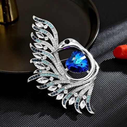Animal Brooches for Women Pearl Rhinestones Animal Brooch Pin Cute Animal Jewelry Gift for Wife Mom Girlfriends in Saudi Arabia