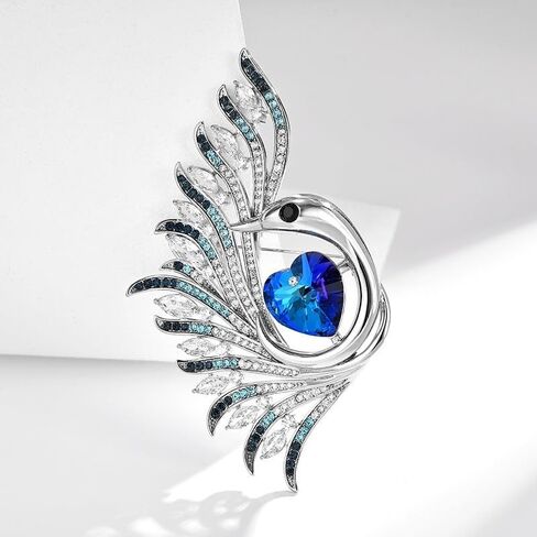Animal Brooches for Women Pearl Rhinestones Animal Brooch Pin Cute Animal Jewelry Gift for Wife Mom Girlfriends in Saudi Arabia