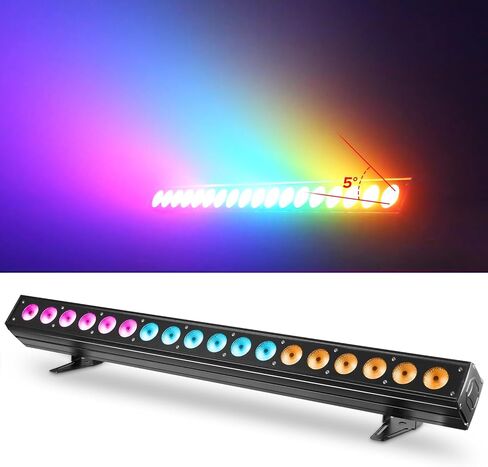 Led Stage Wash Light Bar 180W Wall Washer Light 18 LEDs RGB Stage Light Bar Support DMX & Sound Control with Chasing Function Strobe Dj Light Bar for Indoor Disco Party Birthday Wedding Halloween in Kuwait