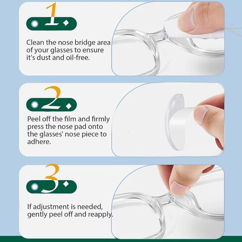 Eyeglass Nose Pads, 5 Pairs, Adhesive Anti-Slip Glasses Nose Pads, Soft Silicone Nose Pad Cushion Glasses Nose Pads Replacement for Glasses, Eyeglasses, Sunglasses, 13.5mmx5mmx1.3mm in Saudi Arabia