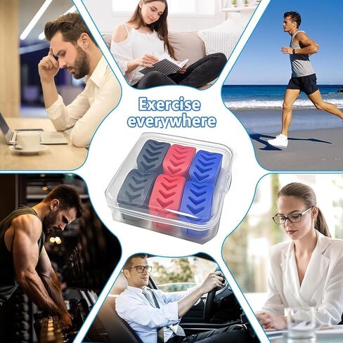 Jawline Exerciser for Men & Women, 3 Resistance Level Set 6 pcs Silicone Jawline Exerciser Tablets, Powerful Trainer for Multi-Level Users, Jaw Trainer Strengthener, Jawline Shaper in Saudi Arabia