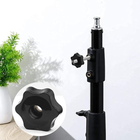 Star knob Shape knurled Clamping Nuts Black Plastic Screw-on Type Threaded knobs Lawn Mower Handle knob (M6, Black-12Pcs) in Saudi Arabia