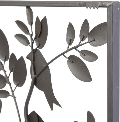 Deco 79 Metal Bird Wall Decor, 37" x 1" x 18", Black,Grey in Saudi Arabia