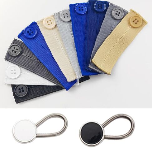 TIHOOD 22PCS Extender Button Set, Flexible Adjustable Elastic Waist Extender Button, Invisible Collar Neck Extenders, No-Sew Extend Buttons for Women and Men's Pants Jeans Skirts Clothing Supplies in Saudi Arabia