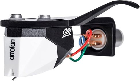 Ortofon 2M Mono Premounted - 2M Mono Pickup Mounted on SH-4 Black Headshell | Easy Mount on S-shaped Tone Arms | White/Black in Kuwait