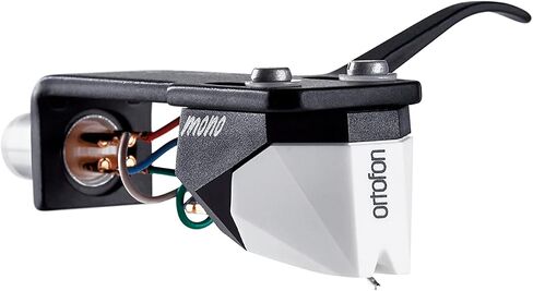 Ortofon 2M Mono Premounted - 2M Mono Pickup Mounted on SH-4 Black Headshell | Easy Mount on S-shaped Tone Arms | White/Black in Kuwait