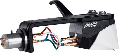 Ortofon 2M Mono Premounted - 2M Mono Pickup Mounted on SH-4 Black Headshell | Easy Mount on S-shaped Tone Arms | White/Black in Kuwait