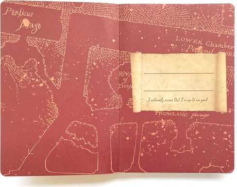 مجلة Paper House Productions Harry Potter ذات غلاف ناعم مقاس 8 بوصات مع علامة صفحة بشريط من الساتان - خريطة Marauder's in Kuwait
