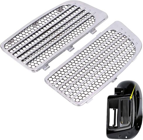 Pair Motorcycle Accessory: Radiator Grills & Screens For Harley Twin Cooled 2014-2023,Black in Kuwait