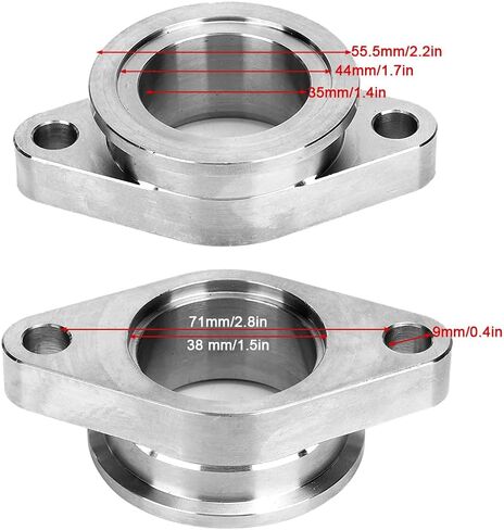 مدخل / مخرج 2 محول تمديد شفة الترباس، محول Wastegate، SS304 الفولاذ المقاوم للصدأ 1.5 "2 شفة الترباس in Kuwait