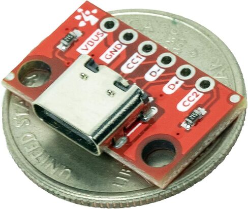 2pcs USB Type C Breakout Board 6 Pins 150mils 2CC Female Connector PCB Converter Board in Saudi Arabia