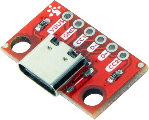 2pcs USB Type C Breakout Board 6 Pins 150mils 2CC Female Connector PCB Converter Board in Saudi Arabia