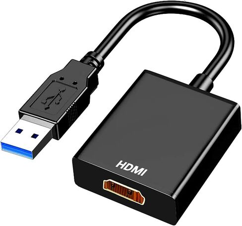 USB to HDMI Adapter USB 3.0/2.0 to HDMI Cable for Multiple Monitors 1080P Compatible with Windows XP/7/8/10/11 Desktop, Laptop, PC, Monitor, Projector, HDTV, Grey Not for Chromebook in Saudi Arabia