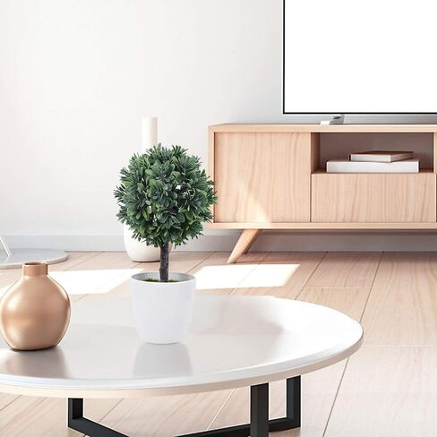 Cabilock Artificial Spherical Potted Plant House Decorations for Home Office Decorations Indoor House Plants Vase Faux Potted Mini Plants Artificial Potted Tree Ball Simulation Bonsai Desk in Saudi Arabia