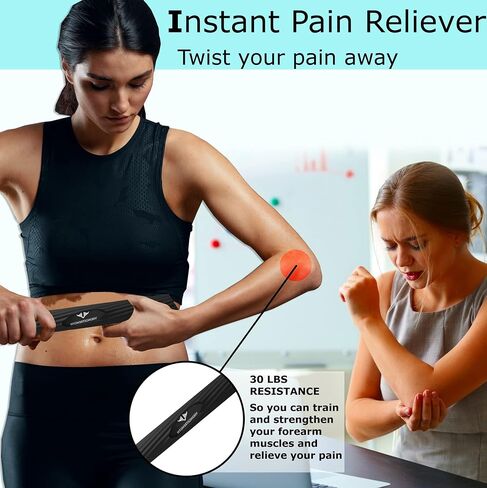 Wrist Bar for Physical Therapy and Tennis Elbow, Forearm Exerciser hand therapy tools, hand exercise equipment for golfers elbow, Wrist Strengthening Equipment Easy - Heavy) in Saudi Arabia