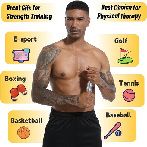 قضبان تمرين اليد الملتوية للعلاج الطبيعي - تخفف آلام التهاب الأوتار وتحسن قوة القبضة - تقوية المعصم والمرفق، قضبان متعددة المرونة - شريط علاج اليد لتخفيف آلام المعصم والمعصم والساعد in Kuwait