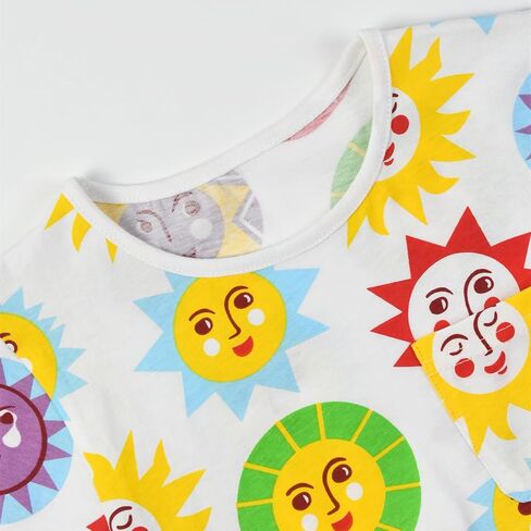 HILEELANG Little to Big Girl Short Sleeve Dress Easter Summer Cotton Casual Tunic Shirt Dresses in Kuwait