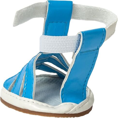Pet Life Buckle-Supportive Reflective PVC Dog Sandals - Waterproof Summer Dog Shoes with Added Details - Set of 4 Pet Sandals in Saudi Arabia
