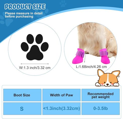 5 أزواج من أحذية الكلاب المقاومة للماء، أحذية المطر للكلاب، مصنوعة من مادة PVC المضادة للانزلاق، أحذية المطر للكلاب الصغيرة، أحذية المطر للكلاب في الأماكن المغلقة والخارجية، 5 ألوان in Kuwait