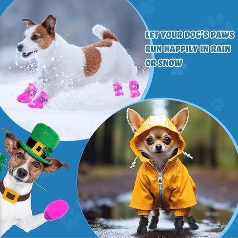 5 أزواج من أحذية الكلاب المقاومة للماء، أحذية المطر للكلاب، مصنوعة من مادة PVC المضادة للانزلاق، أحذية المطر للكلاب الصغيرة، أحذية المطر للكلاب في الأماكن المغلقة والخارجية، 5 ألوان in Kuwait