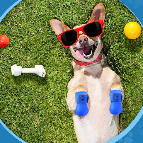 5 أزواج من أحذية الكلاب المقاومة للماء، أحذية المطر للكلاب، مصنوعة من مادة PVC المضادة للانزلاق، أحذية المطر للكلاب الصغيرة، أحذية المطر للكلاب في الأماكن المغلقة والخارجية، 5 ألوان in Kuwait