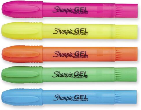 SHARPIE® Gel Highlighters, Assorted Colors, Pack Of 5 in Saudi Arabia