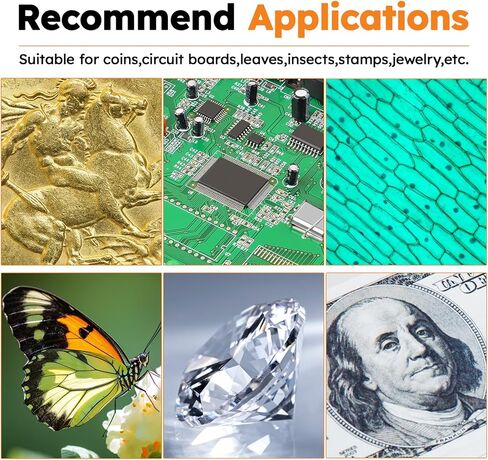 BEBANG 10.1 بوصة LCD مجهر رقمي 1200x للبالغين، مكبر مجهر عملة 3024P، مجهر لحام 12 ميجابكسل مع عرض الكمبيوتر الشخصي، متوافق مع نظام التشغيل MacOS Windows، بطاقة SD سعة 32 جيجابايت (أبيض) in Kuwait