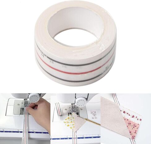 2Pcs White Diagonal Seam Tapes Sewing Basting Tape for Sewing Straight Diagonal Seams Instruction Tool Seamingly Accurate Seam Guide for Sewing Machines Sewing Bias Tape Makers Tapes and Adhesives in Saudi Arabia