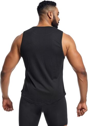 Men's Workout Tank Tops Quick Dry Sleeveless Shirts for Men Muscle Moisture Wicking Bodybuilding Gym Lightweight in Saudi Arabia