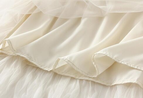 Women's Tulle Midi Skirt Elastic High Waist Flowy Pleated Skirt A line Mesh Fairy Skirts in Saudi Arabia