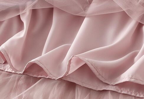 Women's Tulle Midi Skirt Elastic High Waist Flowy Pleated Skirt A line Mesh Fairy Skirts in Saudi Arabia