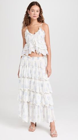 تنورة Cunningham للسيدات من LOVESHACKFANCY in Kuwait