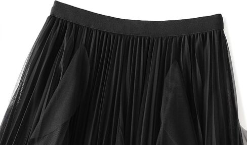 تنورة نسائية متوسطة الطول من التول، تنورة مرنة عالية الخصر ذات ثنيات واسعة، تنانير شبكية على شكل حرف A in Kuwait