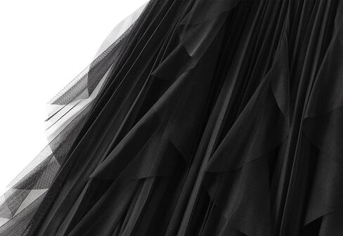 تنورة نسائية متوسطة الطول من التول، تنورة مرنة عالية الخصر ذات ثنيات واسعة، تنانير شبكية على شكل حرف A in Kuwait