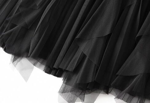 تنورة نسائية متوسطة الطول من التول، تنورة مرنة عالية الخصر ذات ثنيات واسعة، تنانير شبكية على شكل حرف A in Kuwait