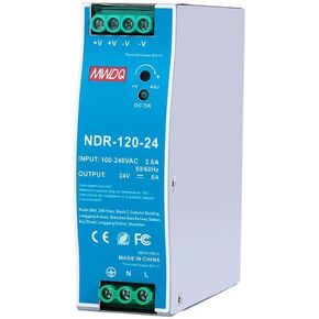 Din Rail Power Supply NDR-120-24 24 Volt 24V 5A 120W SMPS for Industrial Equipment CNC Lighting Telecom, PLC, 3D Printer & Security in Kuwait