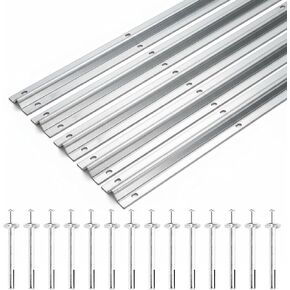 24 Ft V-Track Galvanized Inverted V Track for 1'' OD V-Groove Sliding Gate Rollers Driveway Gate with Hammer Drive in Anchors, Heavy Duty Sliding Driveway Gate Track in Kuwait