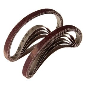 Carbide Sanding Belts, 10Pcs 10x330mm Abrasive Sanding Belt Grit 60 Paper Grinding Polishing Sander Tool in Saudi Arabia