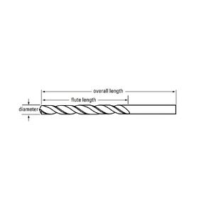 Chicago-Latrobe 50369 120 General Purpose Taper Length Drill, #79 Drill - Wire, 0.0145 in Drill - Decimal Inch, 1-1/2 in OAL, HSS, Black Oxide (Each) in Kuwait