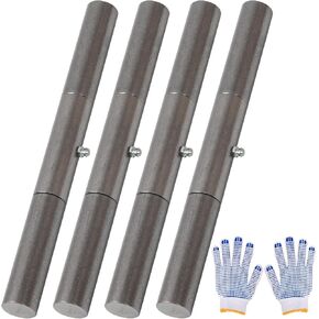 4 Pack Heavy Duty Greasable Hinges 10-Inch Weld On Trailer Ramp Hinge for Equipment Ramp, Truck Dump Bodies & RV Doors Round Hinge (4 Pack Black) in Saudi Arabia