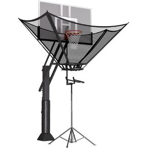 Basketball Rebounder Return Machine with 180° Rotating Track Adjustable Height Return Attachment Heavy Duty Shooting Trainer Rebounder Net Return System for Solo Practice & Efficient Training in Kuwait