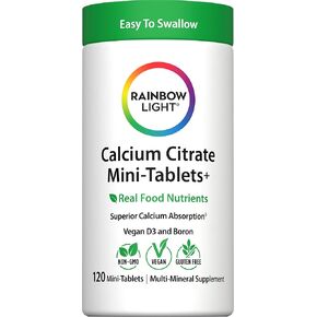 Rainbow Light Calcium Citrate Tablets with Vitamin D, Dietary Supplement Provides High-Potency Bone Health Support, with Calcium and Vitamin D, Vegetarian and Gluten Free, 120 Count in Kuwait
