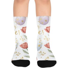 جوارب التنزه سيرًا على الأقدام على شكل بيضة عيد الفصح الربيعية - جوارب شتوية حرارية سميكة دافئة للأولاد والبنات للمدرسة، والارتداء اليومي والأنشطة الخارجية in Kuwait