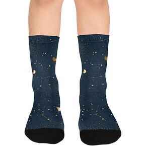 Celestial Sparkle Dark Hiking Socks - Toddler Boys & Girls Warm Thick Thermal Winter Crew Socks for School, Daily Wear & Outdoor Activities in Kuwait