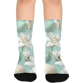 Lily Easter Egg Blue Hiking Socks - Toddler Boys & Girls Warm Thick Thermal Winter Crew Socks for School, Daily Wear & Outdoor Activities in Kuwait