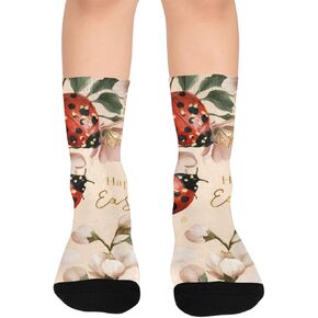 Ladybug Easter Bloom Hiking Socks - Toddler Boys & Girls Warm Thick Thermal Winter Crew Socks for School, Daily Wear & Outdoor Activities in Kuwait